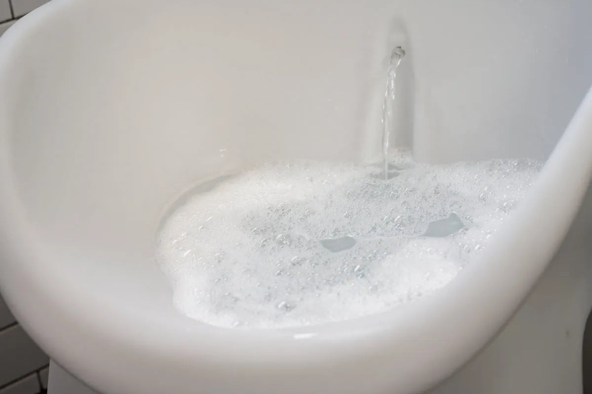 Warm water filling the SoSoak basin